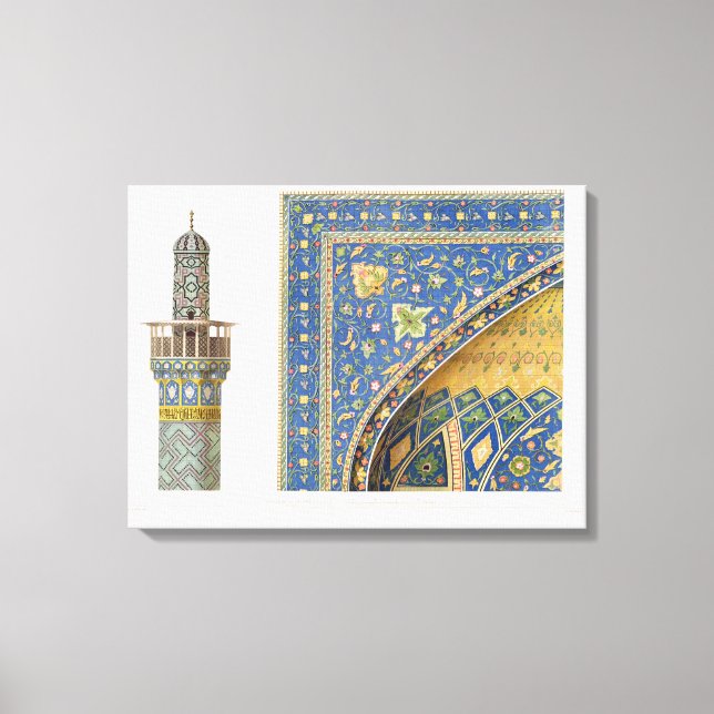 Arkitekturdetaljer från Mesdjid-i-Shah, Isf Canvastryck (Framsida)