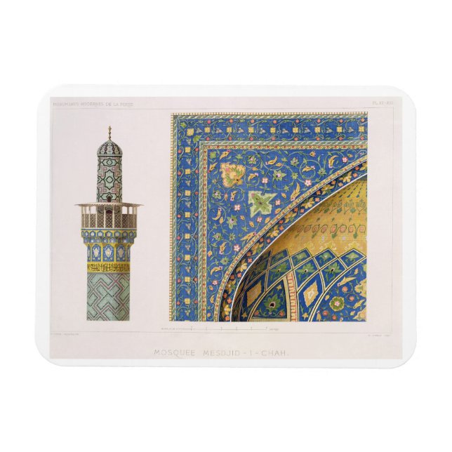 Arkitekturdetaljer från Mesdjid-i-Shah, Isf Magnet (Horisontell)