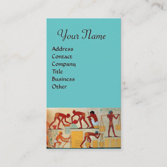 ARKITEKTURELL ANLÄGGNING AV ANTIQUE EGYPTEN VISITKORT (Framsida)