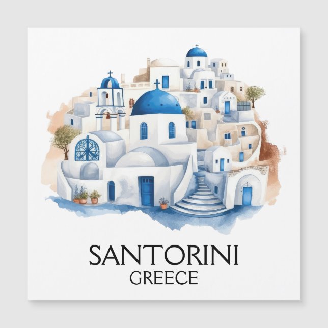 Arkitekturen Santorini Greece Blue Tak Byggnad (Framsida)