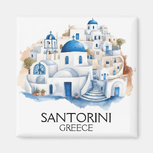 Arkitekturen Santorini Greece Blue Tak Byggnad Magnet