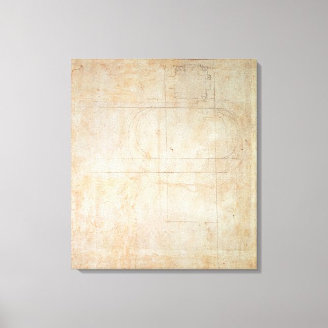 Arkitekturen Teckning Canvastryck (Framsida)