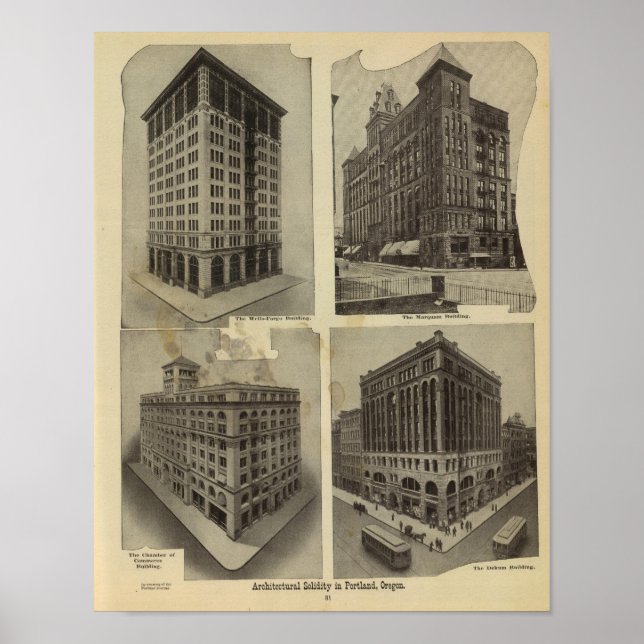 Arkitekturens soliditet i Portland, Oregon Poster (Framsidan)