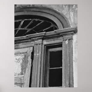 Arkitekturfoto - övergiven husdörr poster