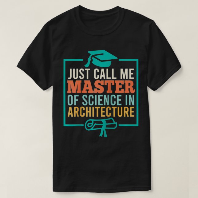 Arkitekturmästare i Studenten Architect Gift T Shirt (Design framsida)