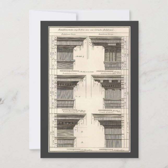 Arkitekturorder, Vintage Entablåures (Framsida)