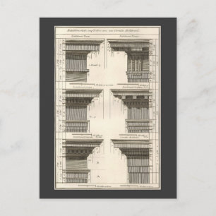 Arkitekturorder, Vintage Entablåures Vykort