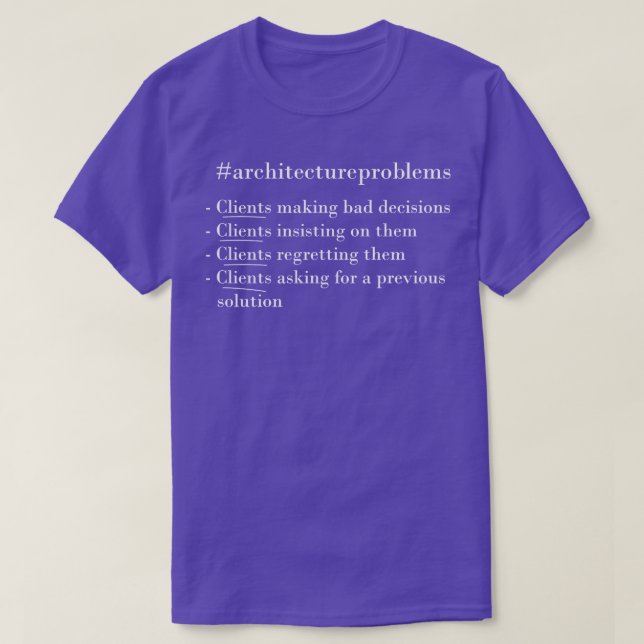 Arkitekturproblem T Shirt (Design framsida)