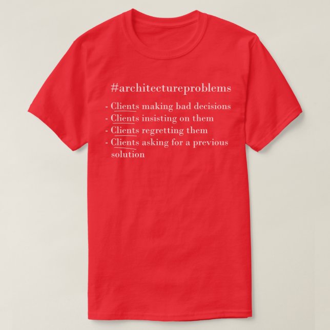 Arkitekturproblem T Shirt (Design framsida)