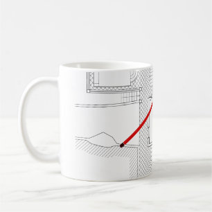 Arkitekturprojekt, teckning, arkitekter kaffemugg