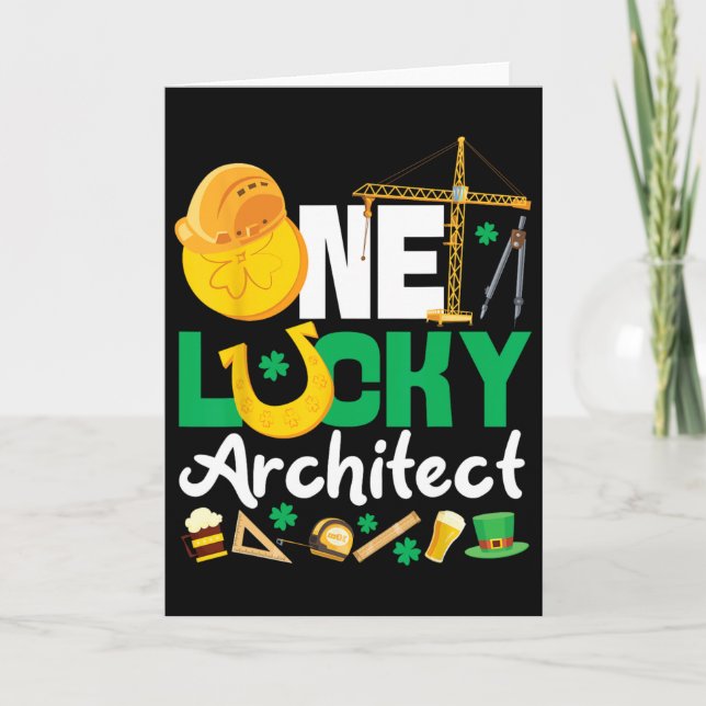 Arkitekturstudent Arkitektur St Patricks dag Ett Kort (Framsida)