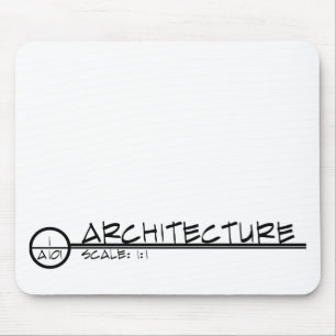 Arkitekturteckningtitel Mousepad (mörk) Musmatta