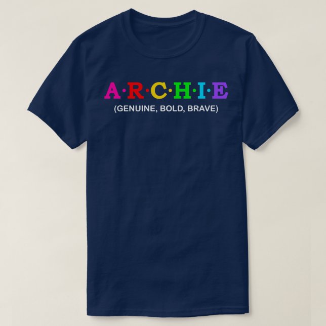 Arkiv Äkta fetstil Modig T Shirt (Design framsida)
