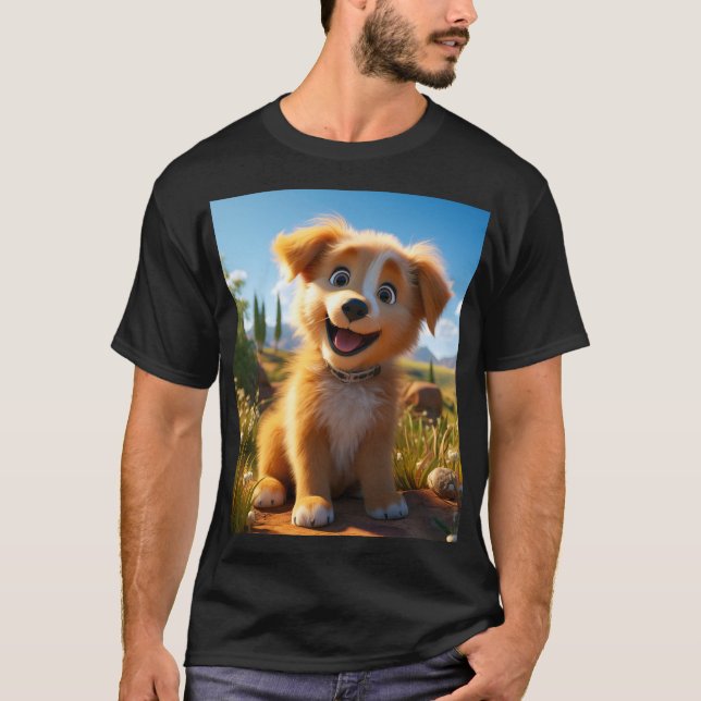 Arkiv - Gul lab återgivningspuppy T Shirt (Framsida)