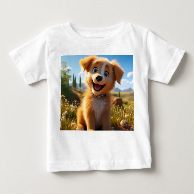 Arkiv - Gul lab återgivningspuppy T Shirt (Framsida)