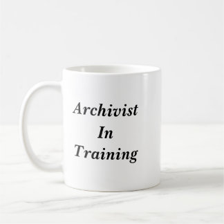 Arkivarie i utbildningsmugg kaffemugg