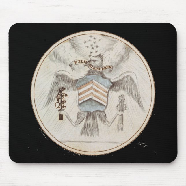 Arkivera presidents- förseglar skissar musmatta (Framsidan)