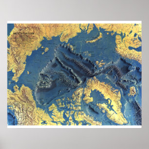 " Arktis: 1971 - Ocean SeaFloor karta ... Poster