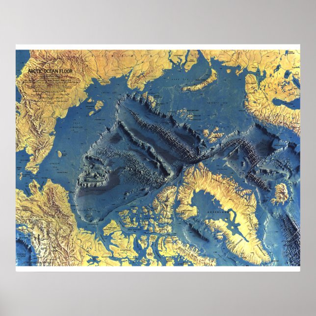 " Arktis: 1971 - Ocean SeaFloor karta ... Poster (Framsidan)