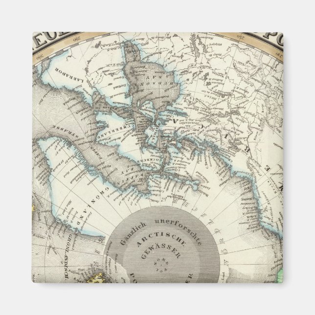 Arktis, norra halvklotet magnet (Framsidan)