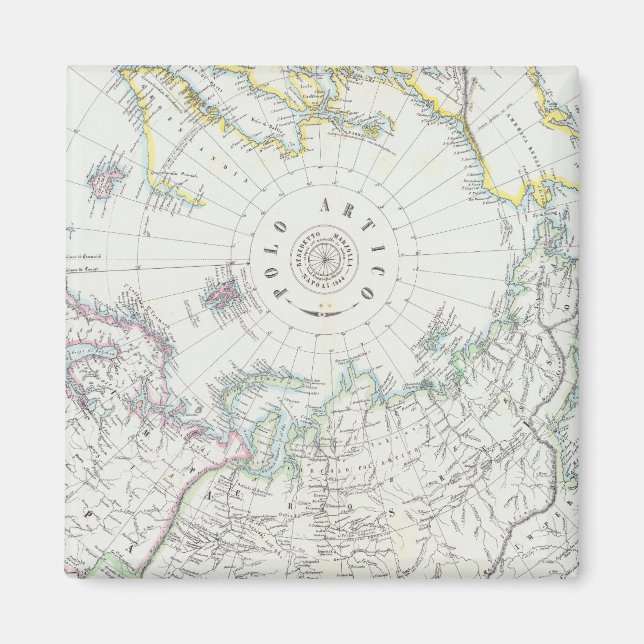 Arktis, norra halvklotet magnet (Framsidan)