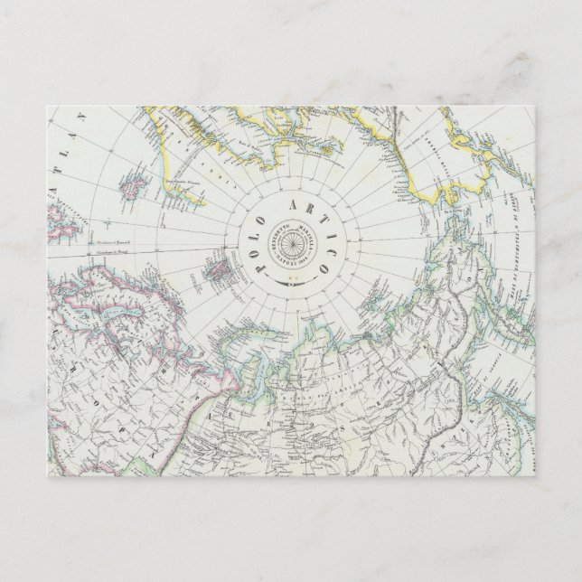 Arktis, norra halvklotet vykort (Framsida)