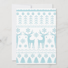 Arktisk Blå Folkkonst Vintertema Julkort