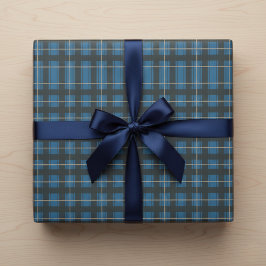 Arktisk blå Tartan Wrapping Papper Presentpapper