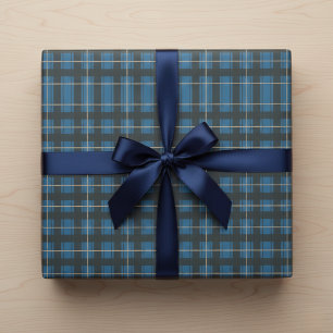 Arktisk blå Tartan Wrapping Papper Presentpapper