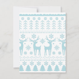 Arktisk blåa folkkonsthändelse tema julkort