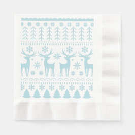 Arktisk blåa folkkonsthändelse tema pappersservett