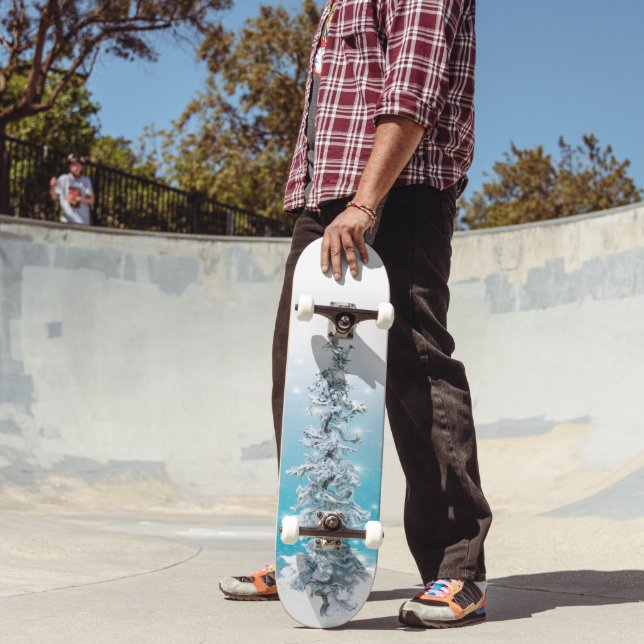 Arktisk blåfenad fryst silver gnistra evergreen mini skateboard bräda 18,5 cm (Utomhus 2)