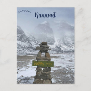 Arktisk cirkelmarkör Nunavut Kanada Vykort