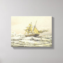 Arktisk fartygs Franklin-expedition litografi
