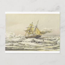 Arktisk fartygs Franklin-expedition litografi