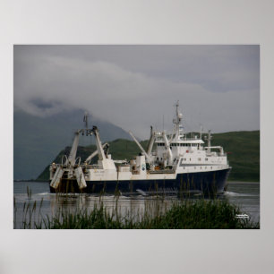 Arktisk fjord, Catcher/processor i Unalaska Bay Poster