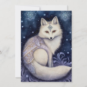 Arktisk fox Boho Mystical Art Julkort