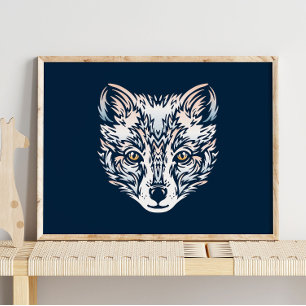 Arktisk fox-utskrivbar väggkonst Digital nedladd
