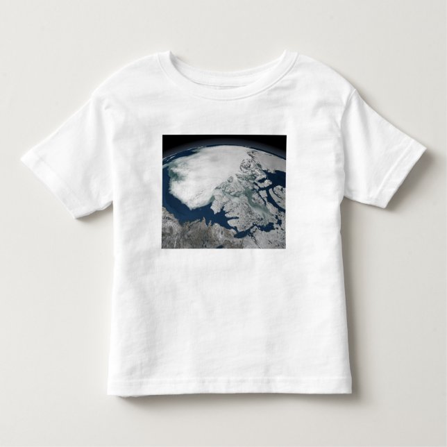 Arktisk havs ovanför Nordamerika T-shirt (Framsida)