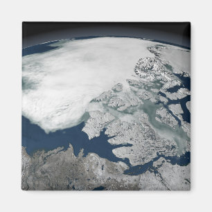 Arktisk havsis ovanför Nordamerika Magnet