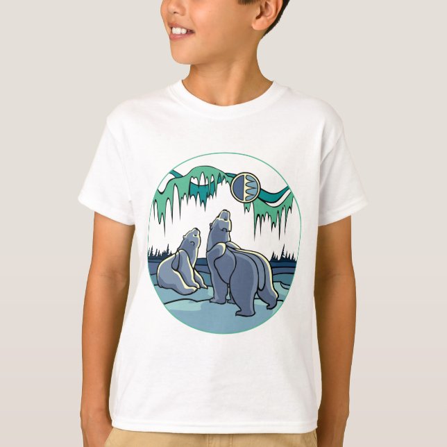 Arktisk konst Barn T-shirt Polar Bear Barn Shirts (Framsida)