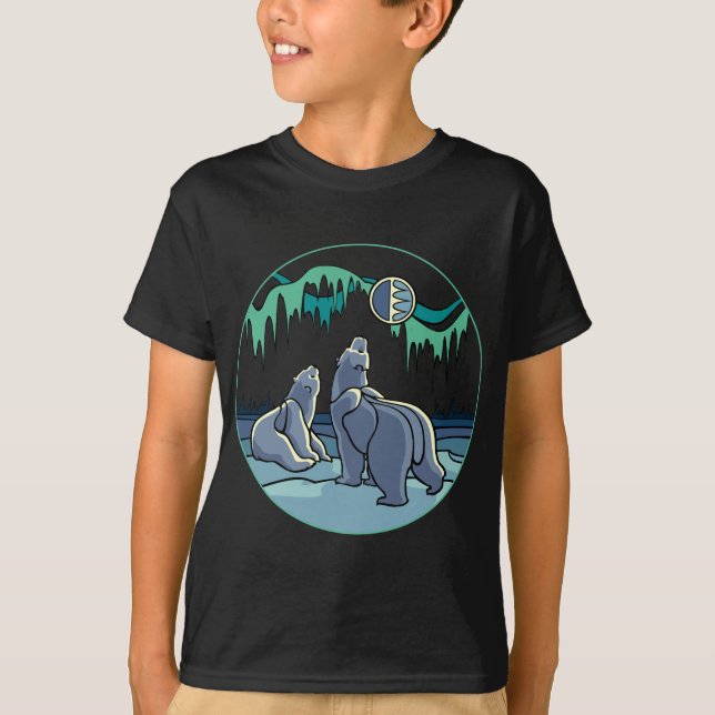 Arktisk konst Barn T-shirt Polar Bear Barn Shirts (Framsida)