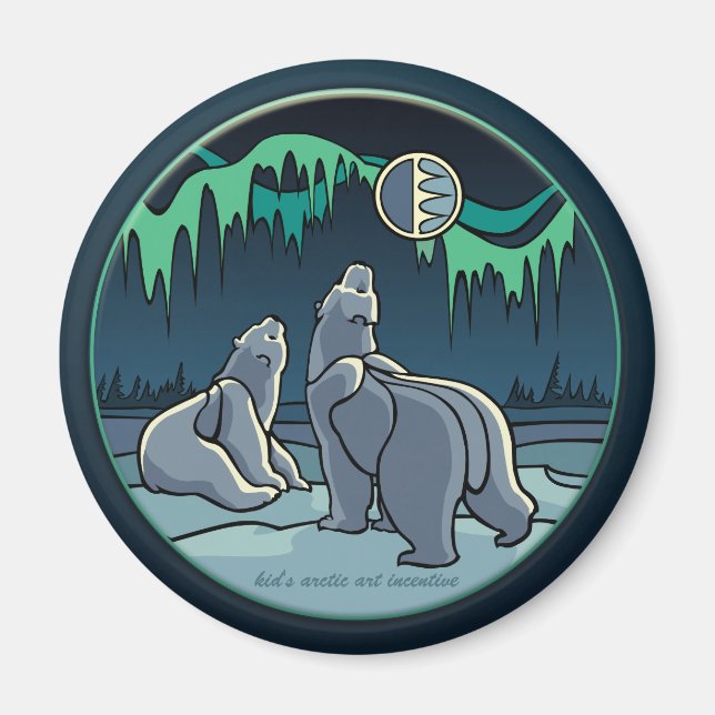 Arktisk konsthantverk - Polar, konsthantverk Magnet (Framsidan)