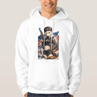 Arktisk krigsfront Anime-krigare Hoodie