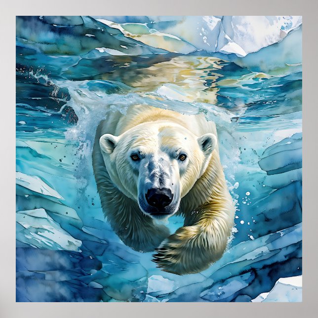 Arktisk Mirage: Swimming Monarch Poster (Framsidan)