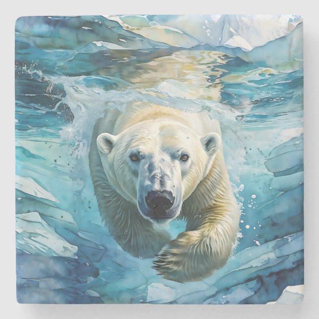 Arktisk Mirage: Swimming Monarch Stenunderlägg (Framsidan)