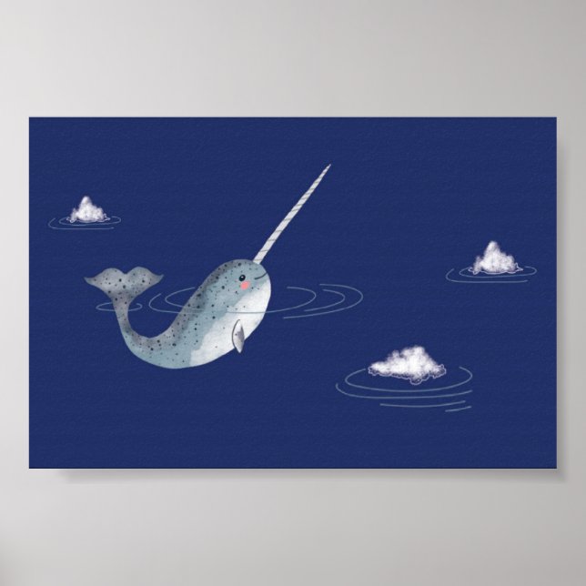 Arktisk Narwhal Poster (Framsidan)