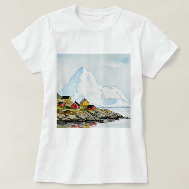 Arktisk-nordiskt landskap t shirt (Design framsida)