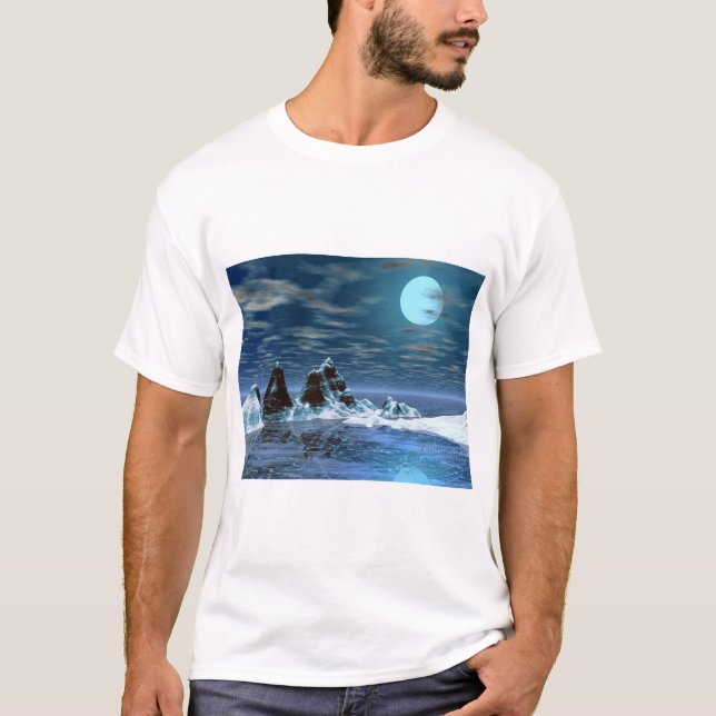 Arktisk på midnatt tee shirt (Framsida)