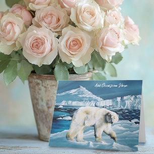 Arktisk Polar Bear Blue Kort